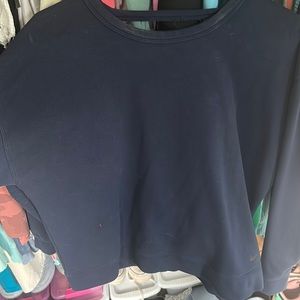 navy blue versa open back nike sweatshirt